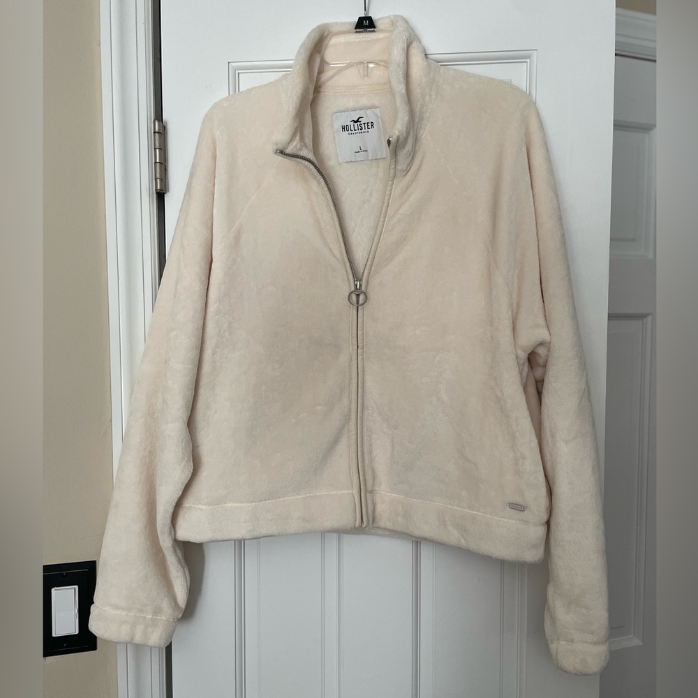 Hollister Women's Large Soft Cream  Jacket